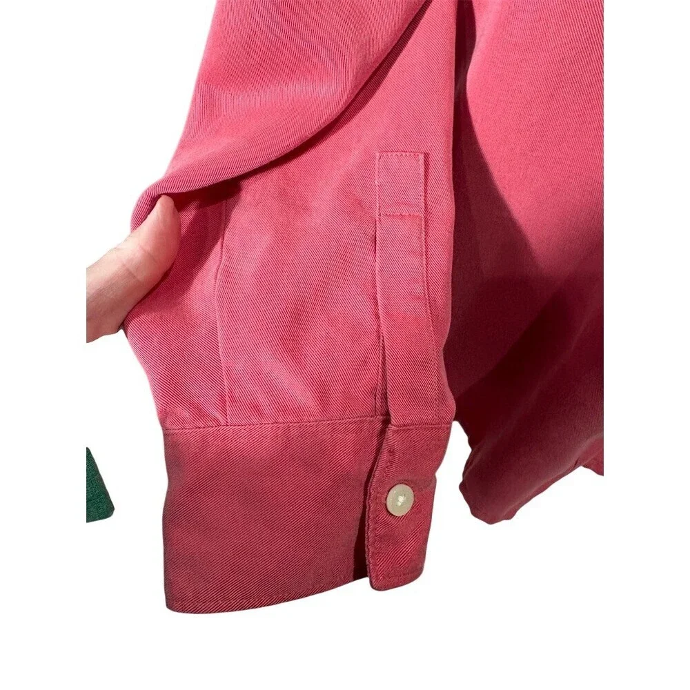 L.L.Bean Womens Button-Up Shirt Size L Mauve Pink Long Sleeve Collared - Picture 4 of 10